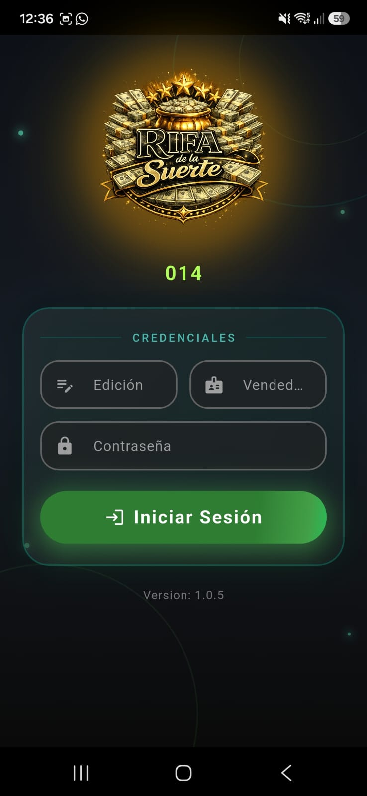 Aplicación móvil para vendedores de rifas